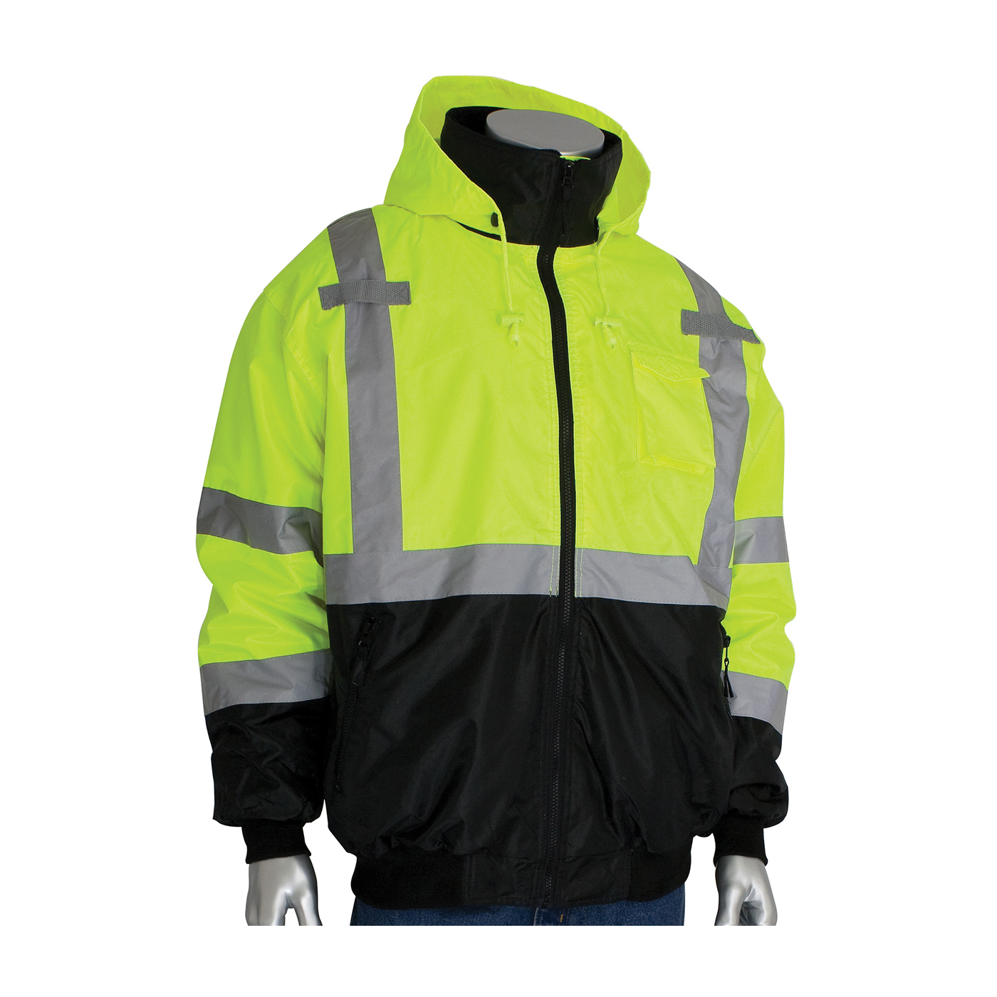JACKET B UNISEX M HI-VIZ LIME YEL 54IN