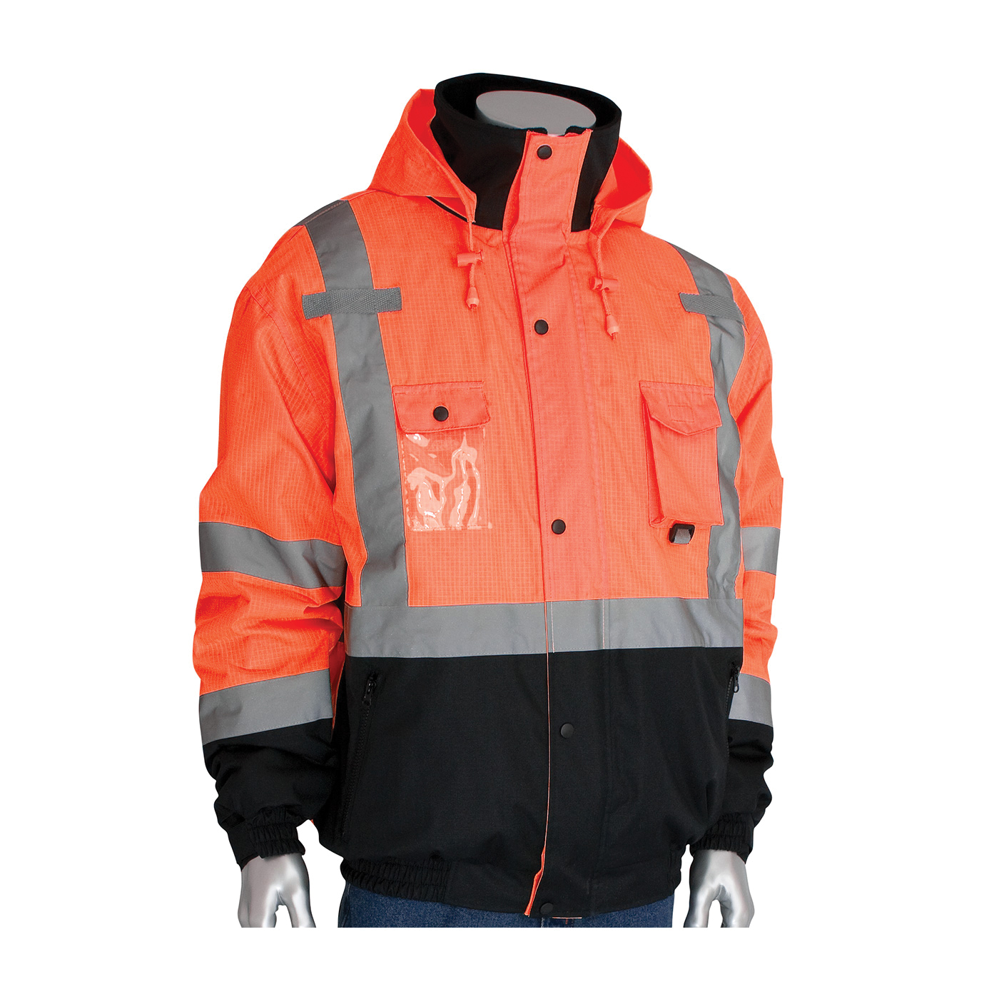 JACKET B UNISEX XL HI-VIZ ORN POLYEST