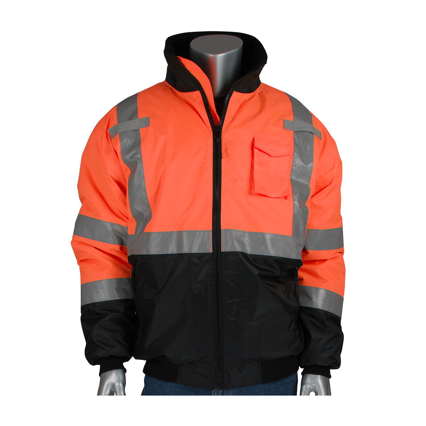 JACKET B HI-VIZ ORN POLYEST 78IN WTR 6XL
