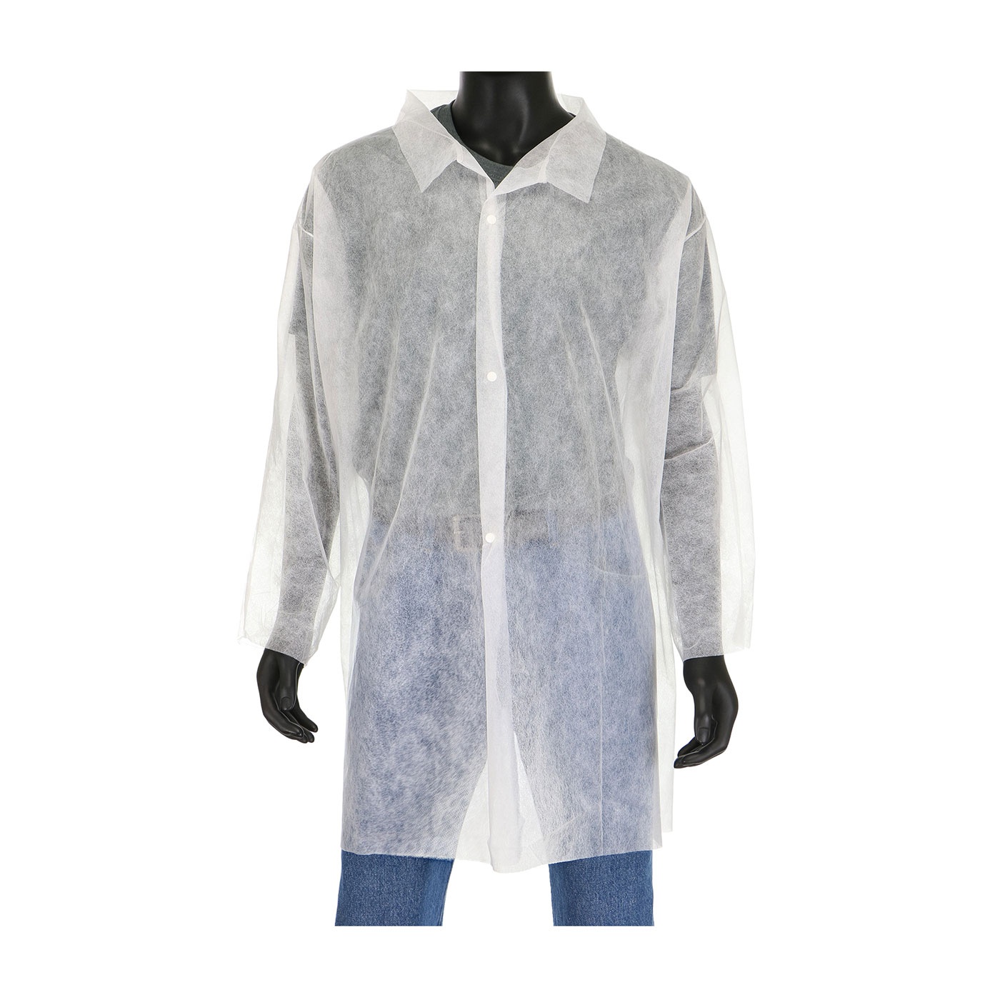 COAT LAB 2XL WHT SPUNBOND PP 39-1/2IN