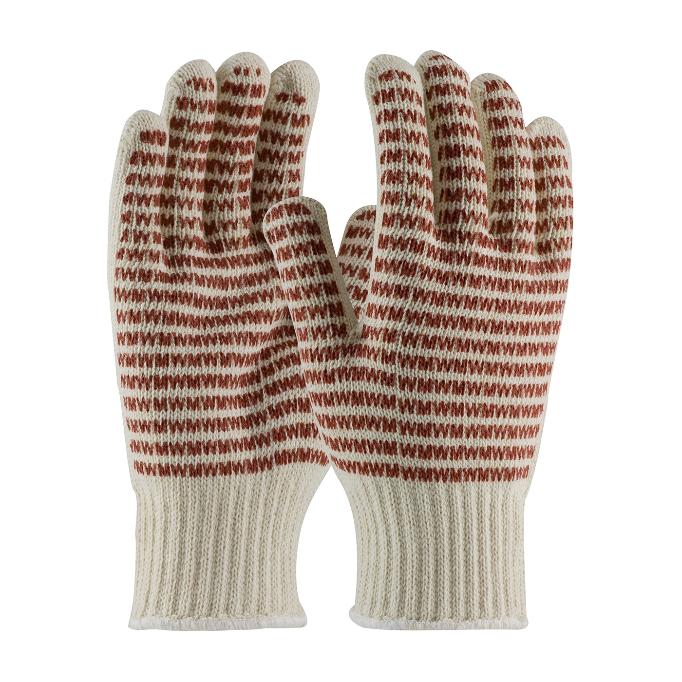 GLOVES GP CTD L NITRILE COTTON NAT/RUST