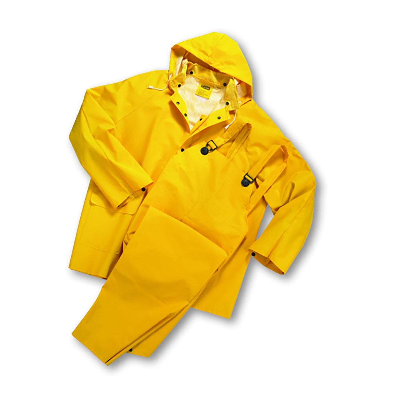 RAINSUIT 2XL YEL POLYEST/PVC 59IN 52IN