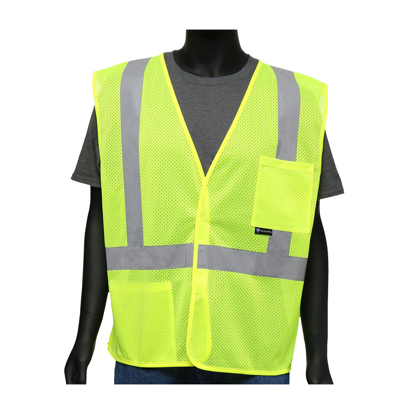 VEST SAF 5XL HI-VIZ YEL POLYEST MESH