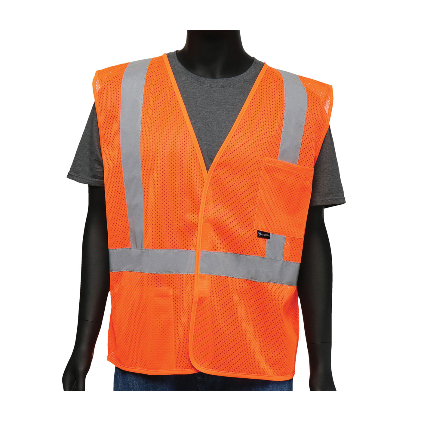 VEST SAF 3XL HI-VIZ ORN POLYEST MESH