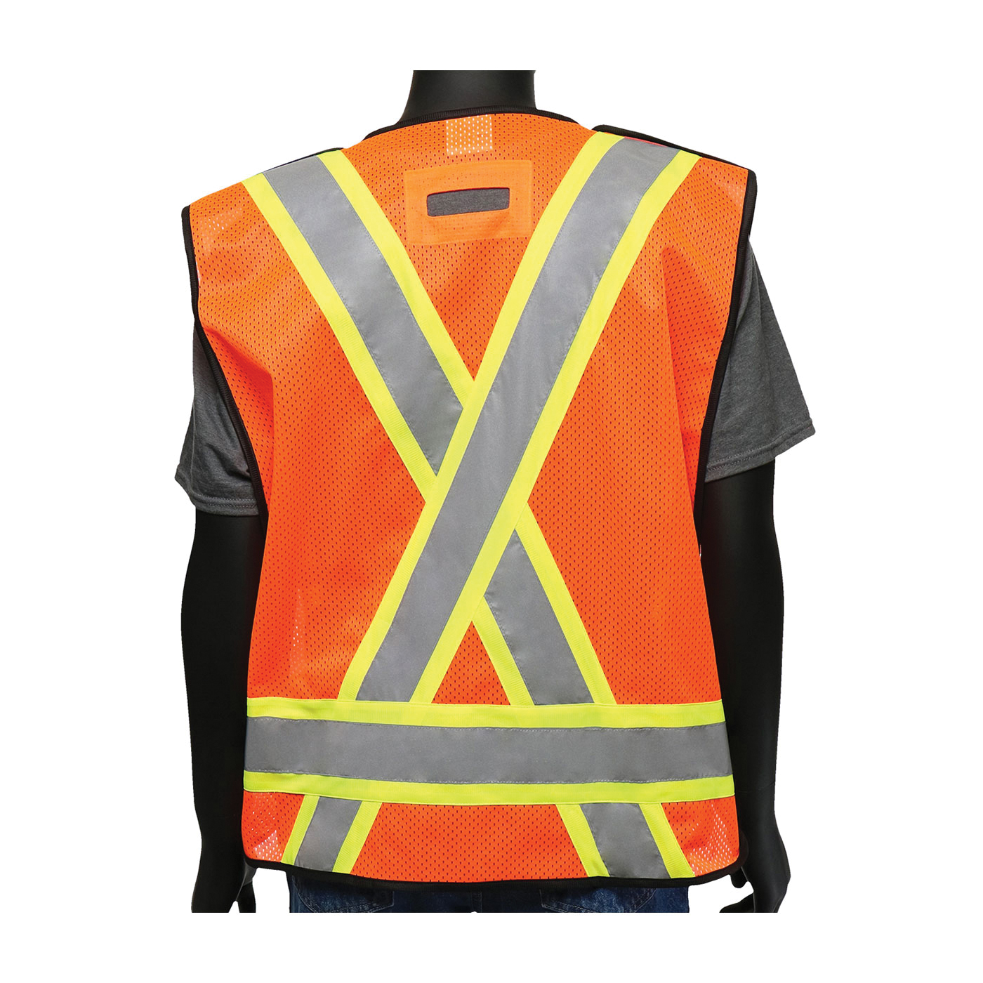 VEST SAF 2XL HI-VIZ ORN POLYEST MESH