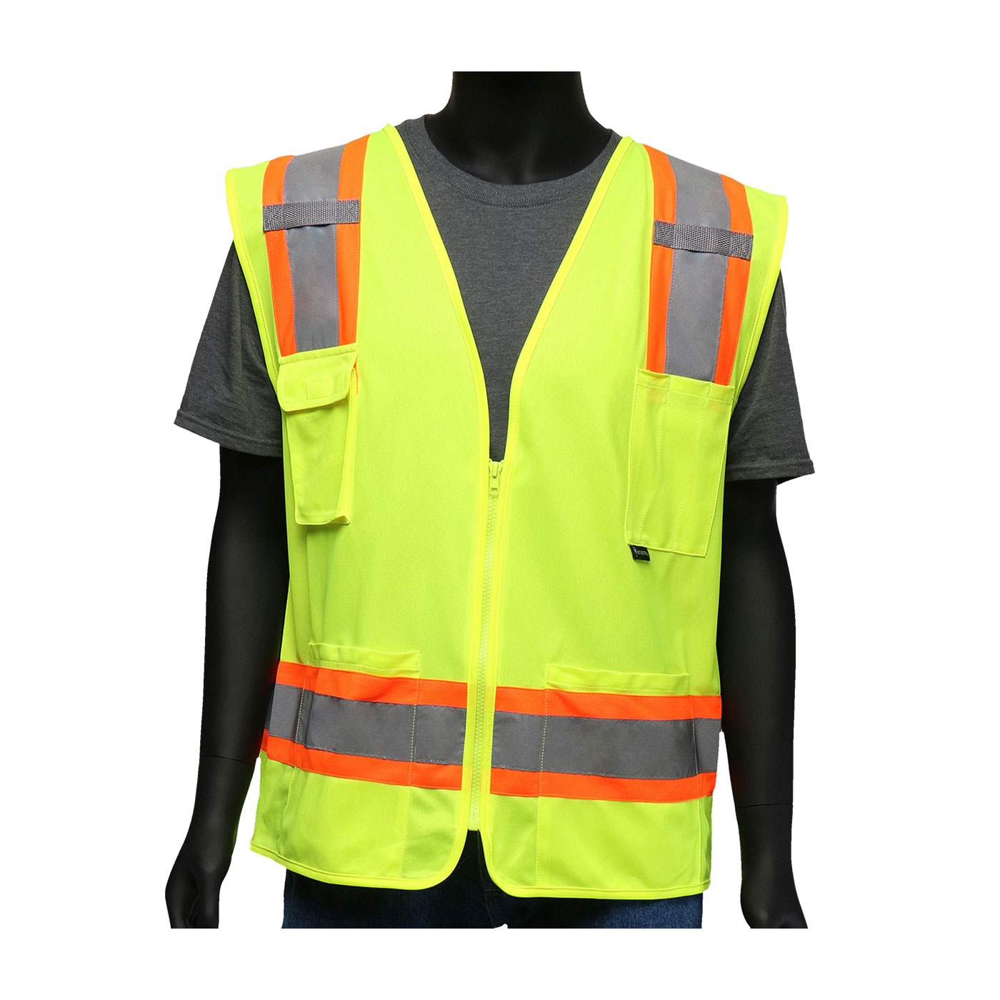 VEST SURVEYORS 5XL HI-VIZ YEL ZIPPER