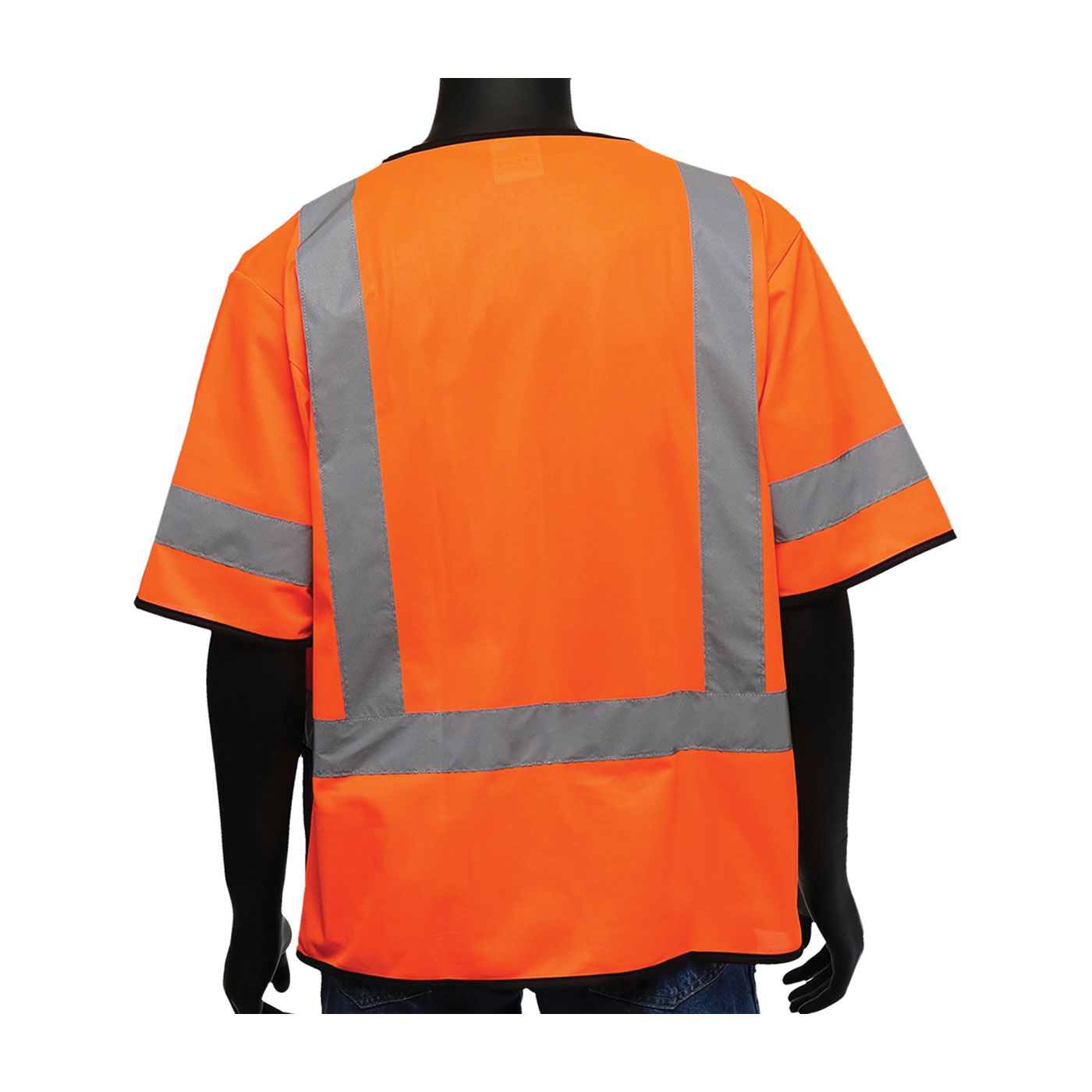 VEST SAF SURVEYORS 3XL HI-VIZ ORN/BK