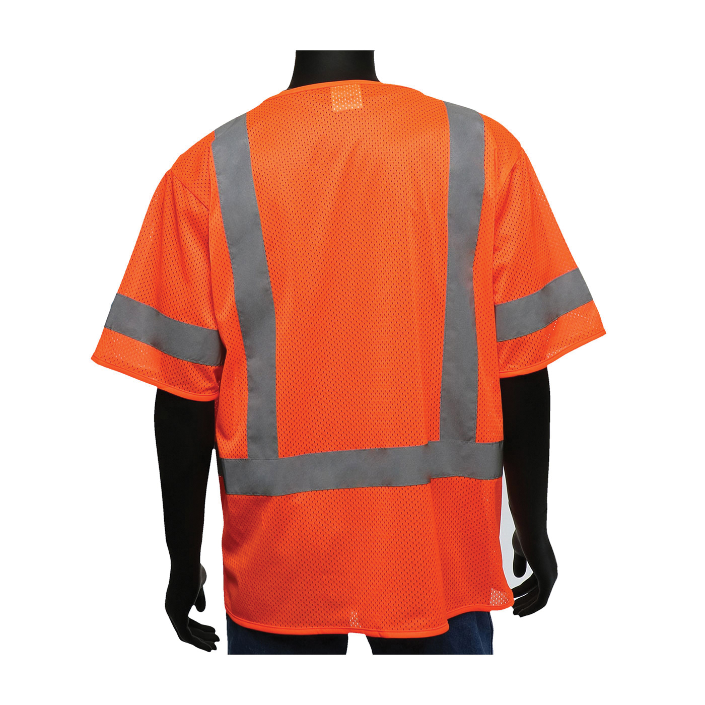VEST SAF 2XL HI-VIZ ORN POLYEST MESH