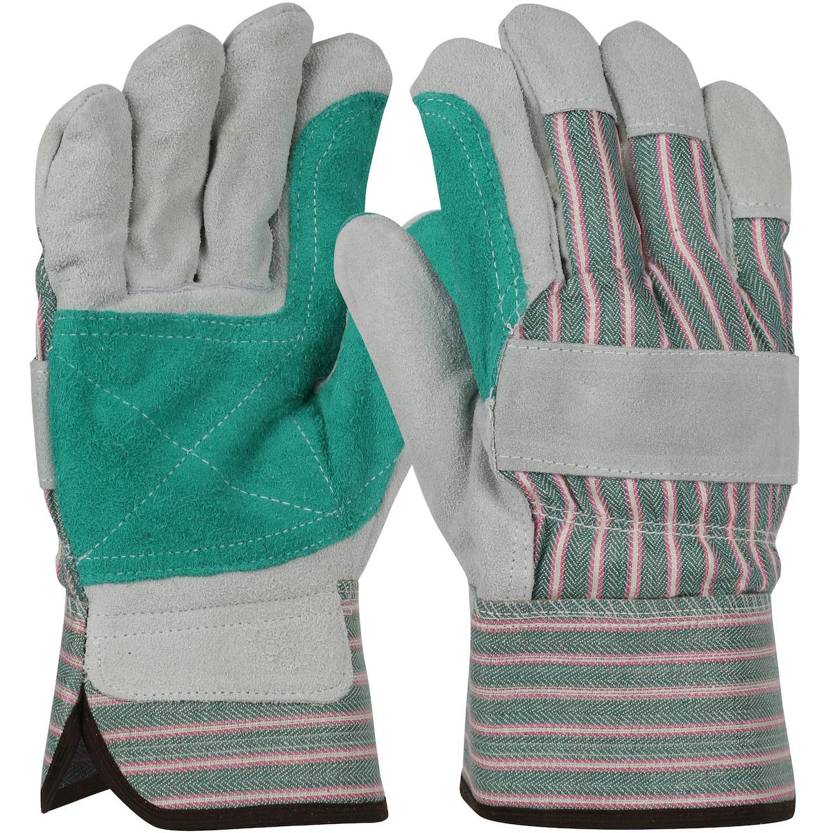 GLOVES PRP GENL LTHR PALM/WORK GRN/PINK