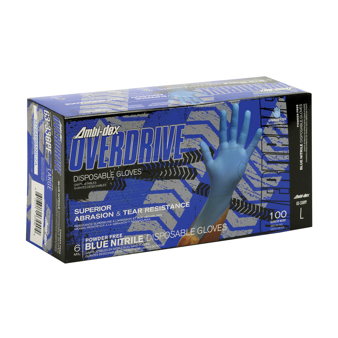 GLOVES DISPOSABLE XL NITRILE BL 10IN