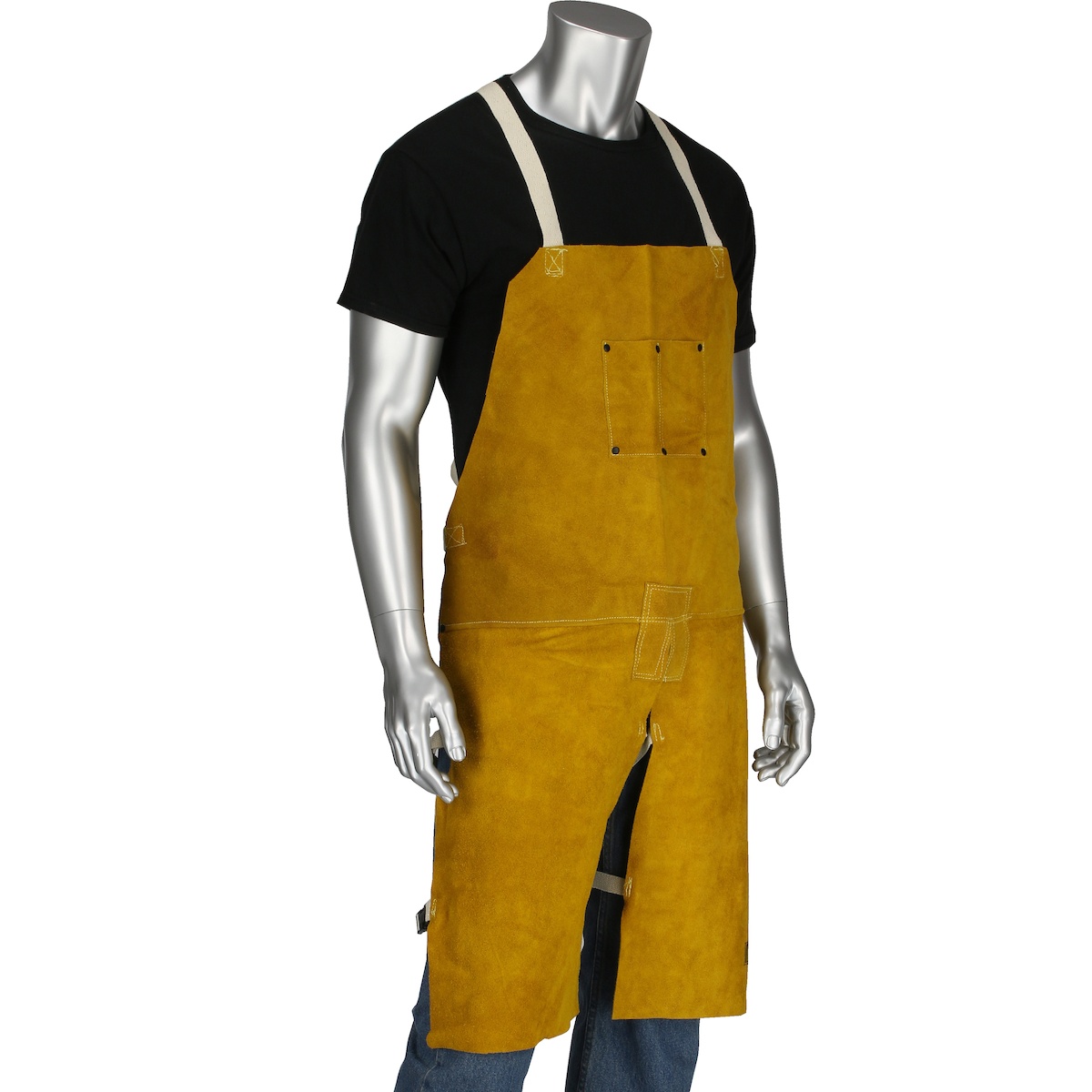 APRON WELDING 36IN 24IN KEVLAR/LTHR YEL