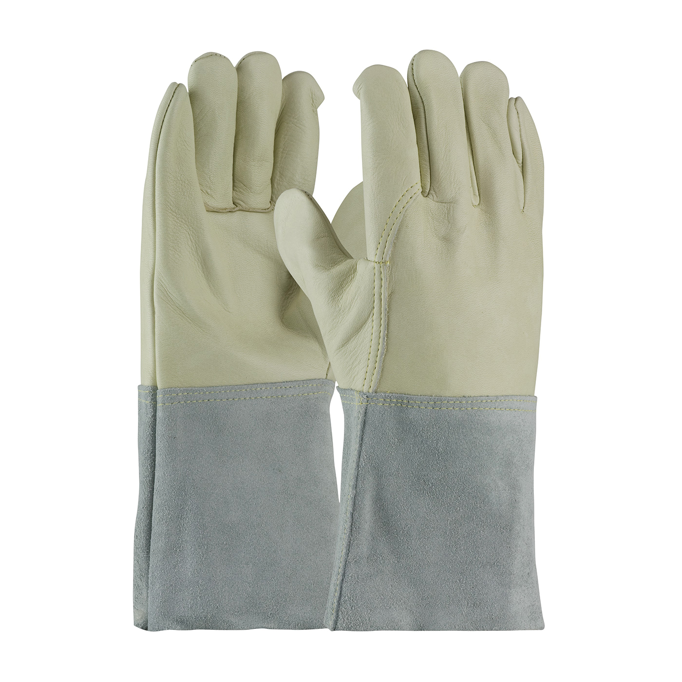 GLOVES WELDING MIG/TIG L BEIGE/GRA 13IN