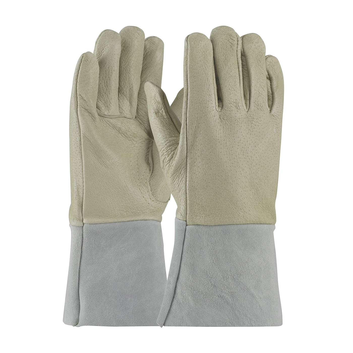 GLOVES WELDING MIG/TIG XL BEIGE/GRA BURN