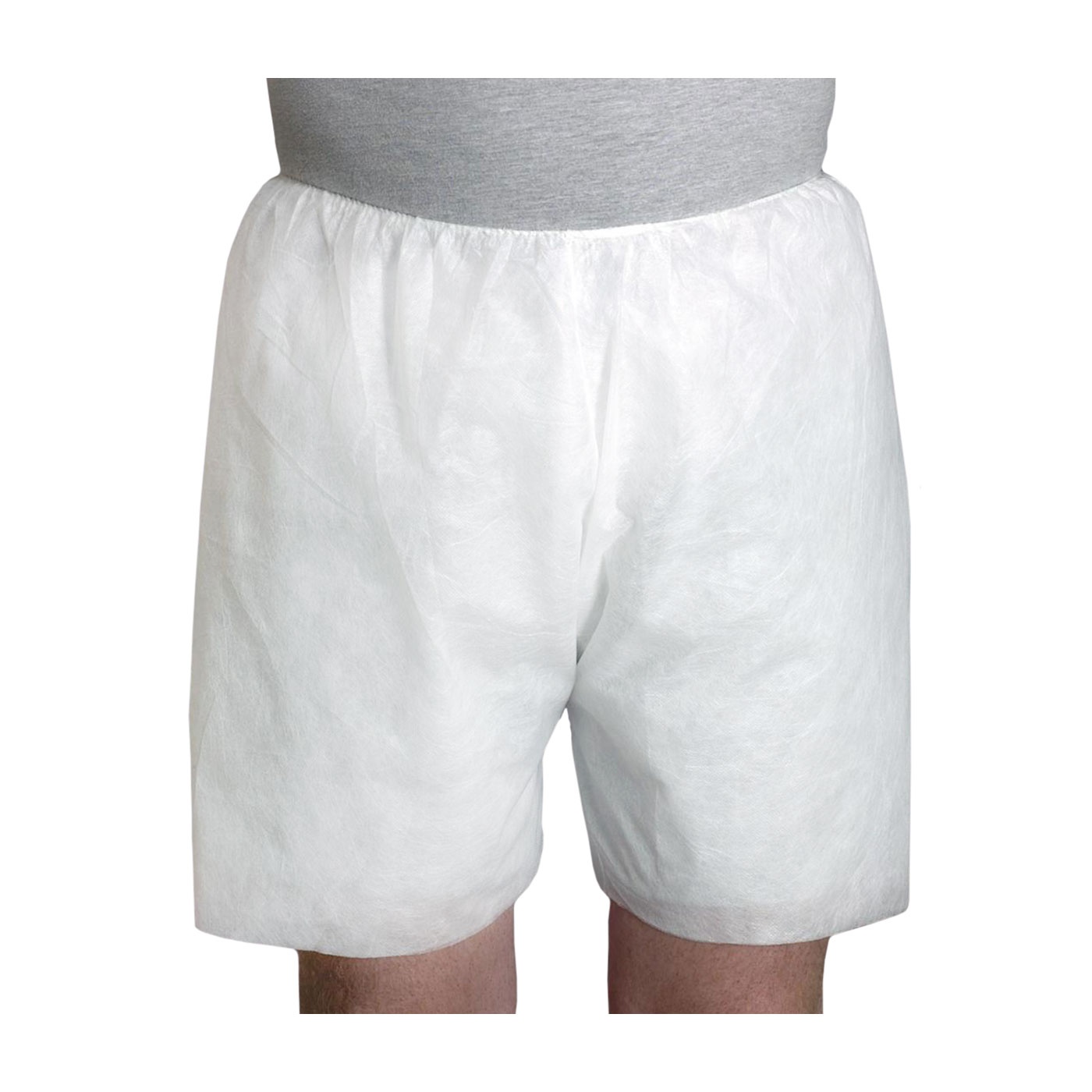 SHORTS BOXER UNIV WHT SPUNBOND PP 27IN