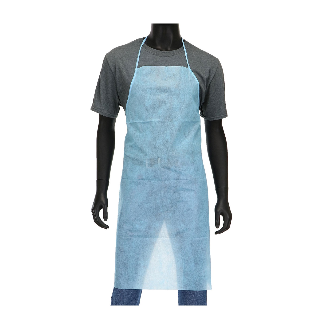 APRON BIB BL SPUNBOND PP 36IN 28IN INDL
