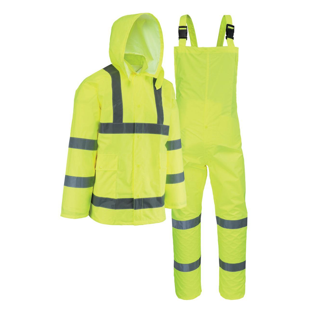 JACKET RAIN 2XL FLUOR LIME GRN WTR YES 2