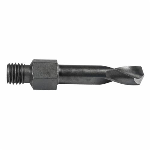 Precision Twist Drill 045716 TS10 Short Length Threaded Shank Drill, 1/4 in Drill - Fraction, 0.25 in Drill - Decimal Inch, 1/4-28 Shank, 9/16 in D Cutting, HSS
