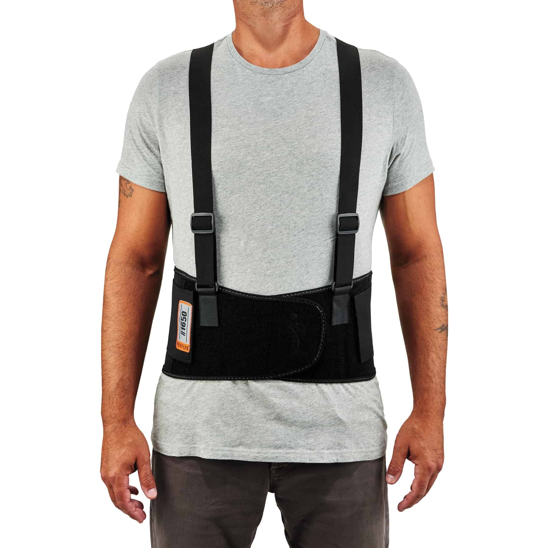 SUPPORT BK ECON 2XL 42-46IN 7-1/2INW BLK