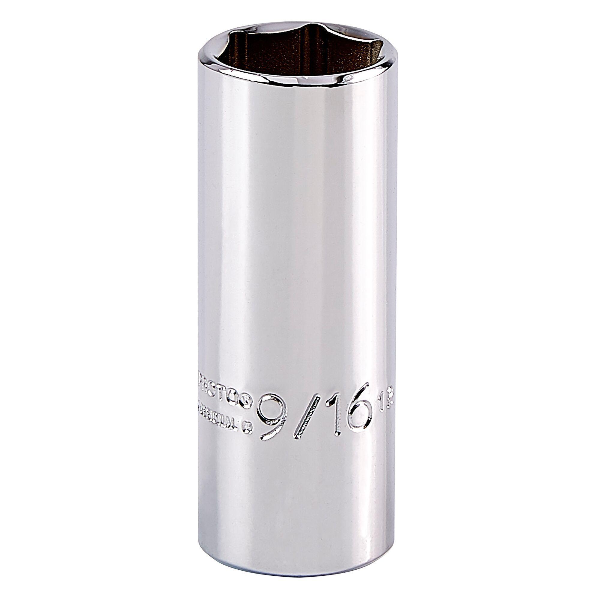 SOCKET DEEP LG NO IMPRL SQ 1/4IN 9/16IN