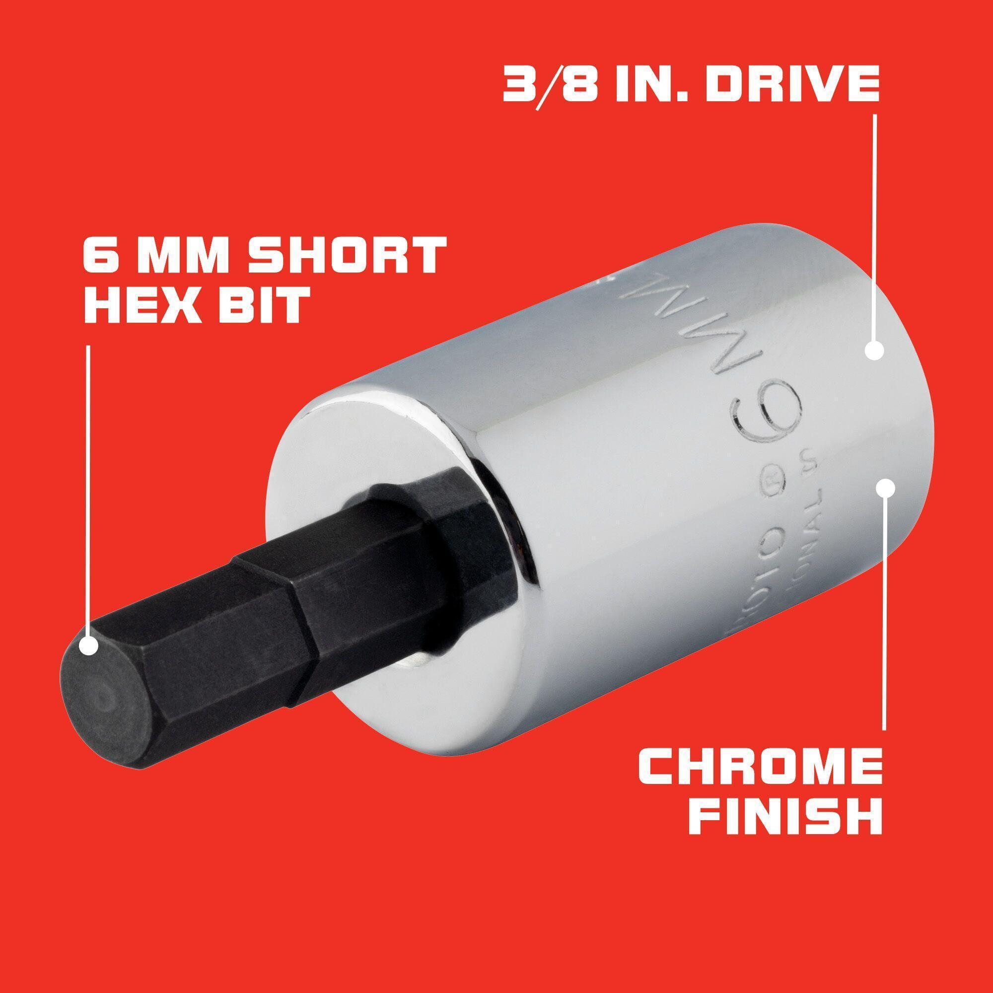 BIT DRVR SKT METRIC 3/8IN 6MM 11/16IN