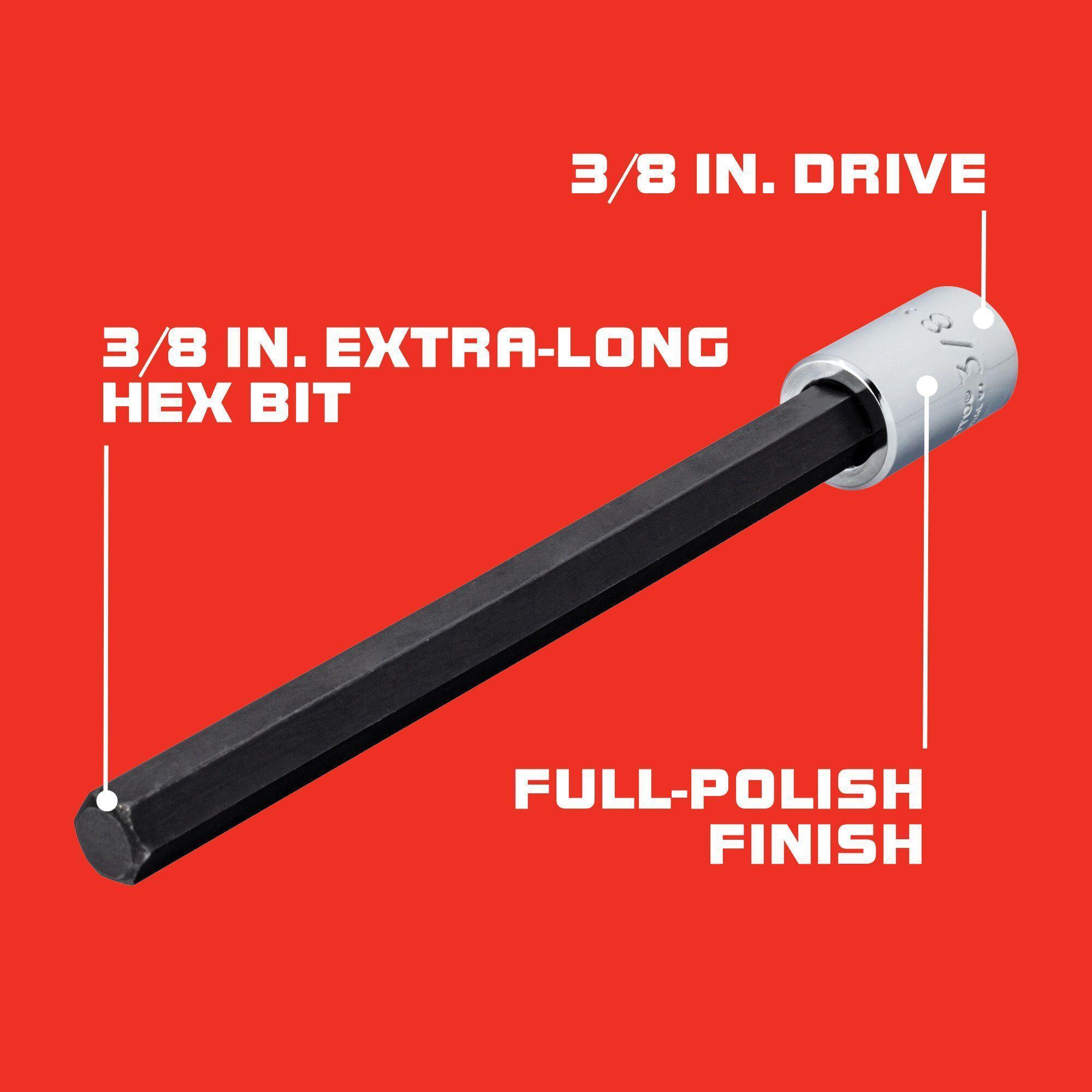 BIT DRVR SKT IMPRL 3/8IN 3/8IN 5IN HEX