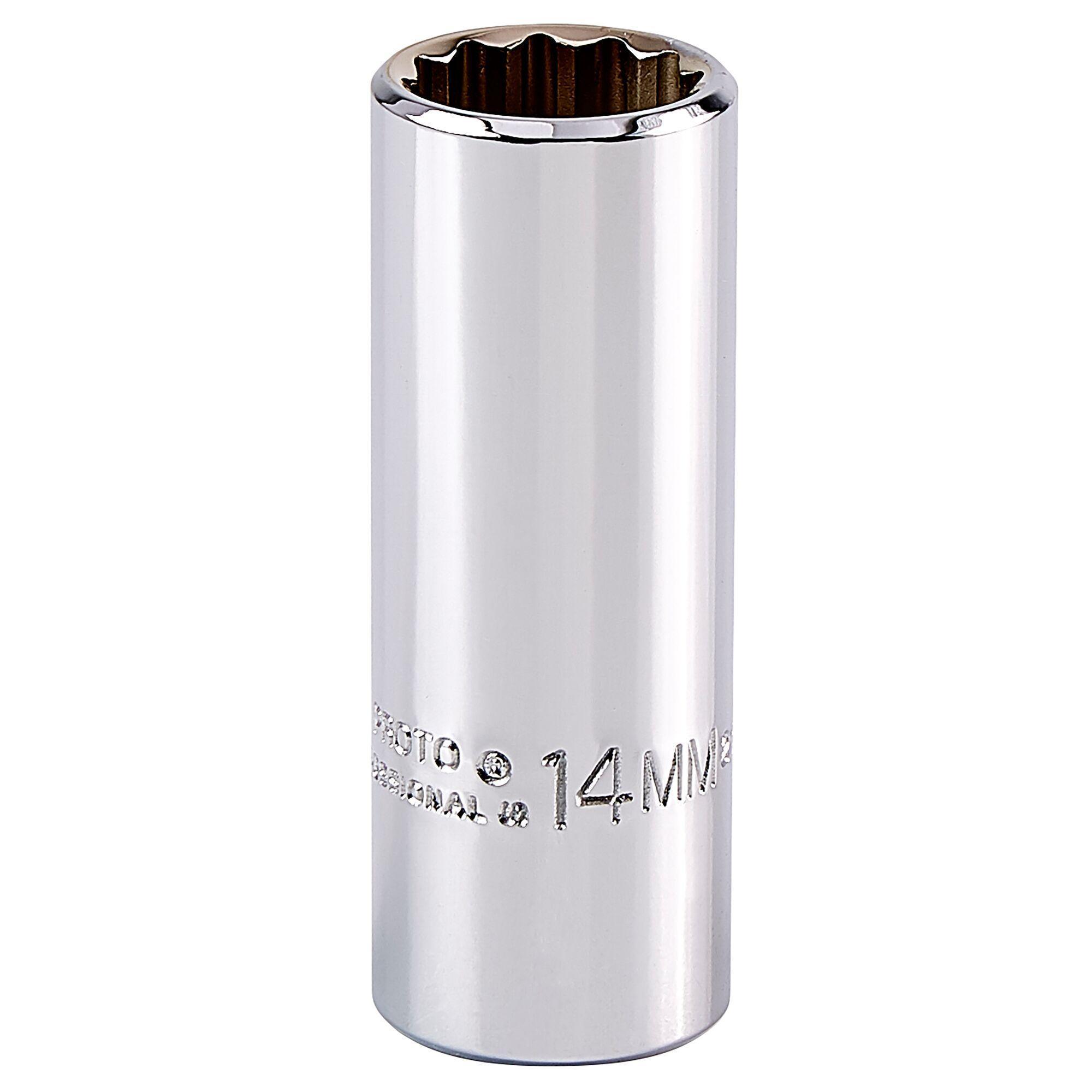 SOCKET DEEP LG NO METRIC SQ 3/8IN 14MM