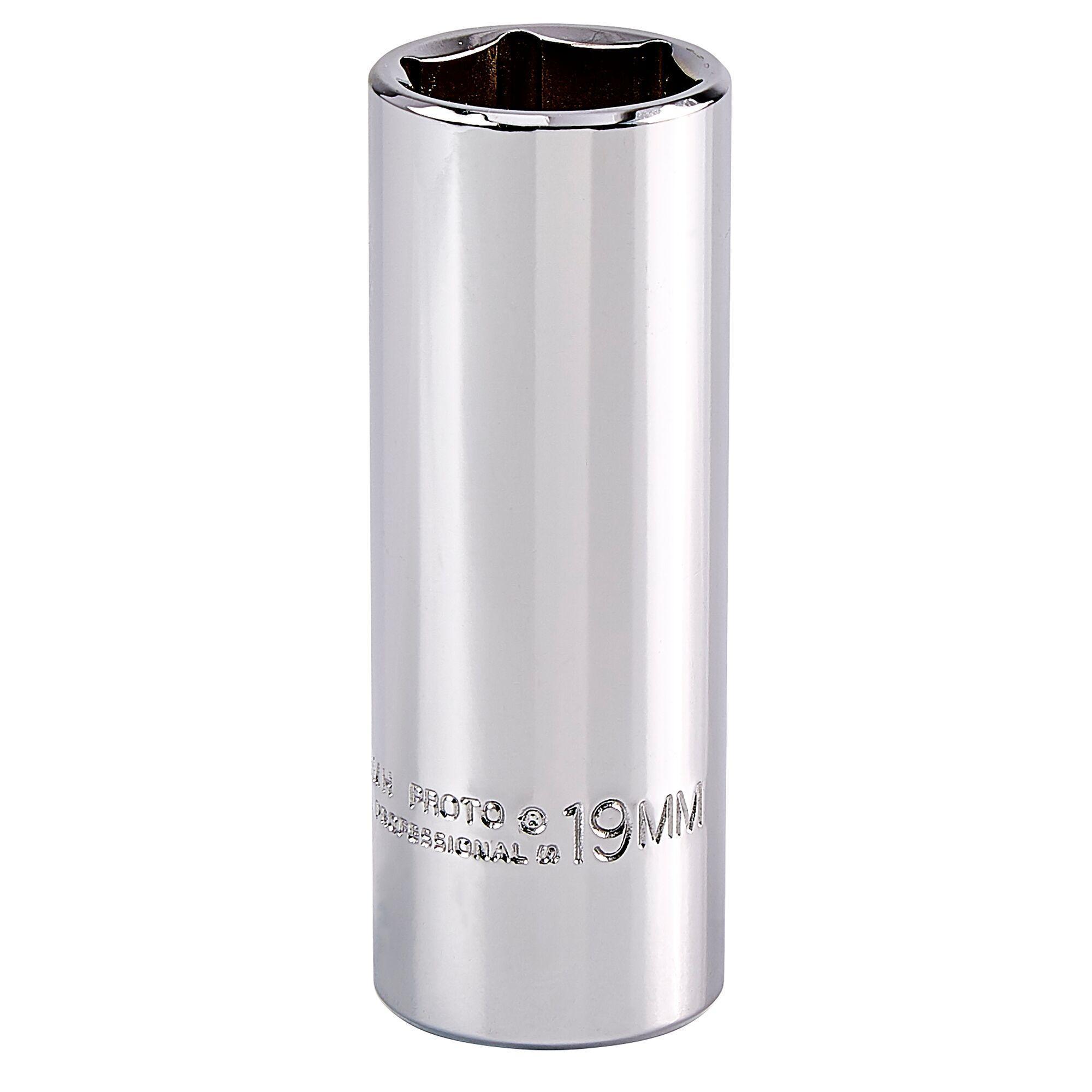 SOCKET DEEP LG NO METRIC SQ 3/8IN 19MM