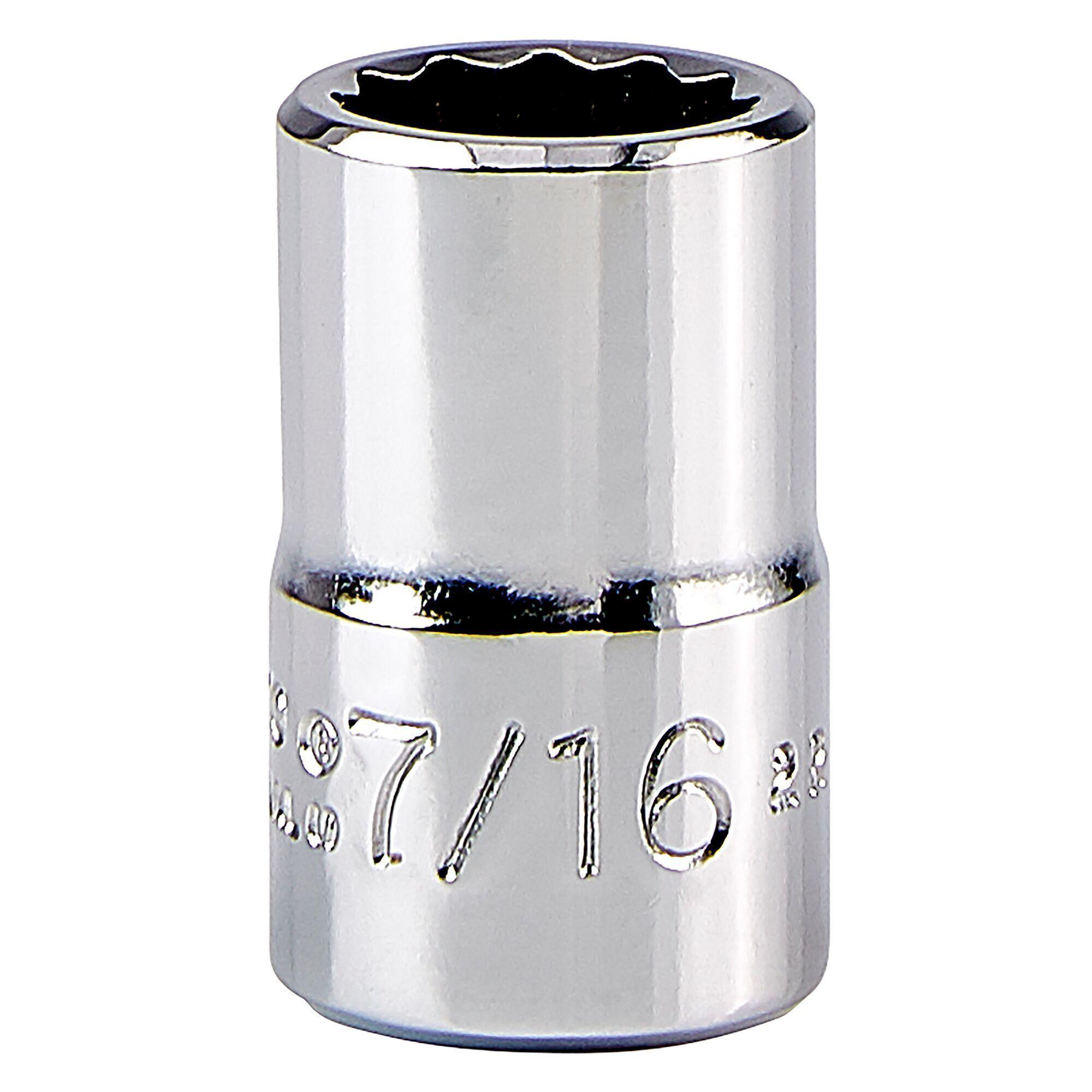 SOCKET STD LG NO IMPRL SQ 3/8IN 7/16IN