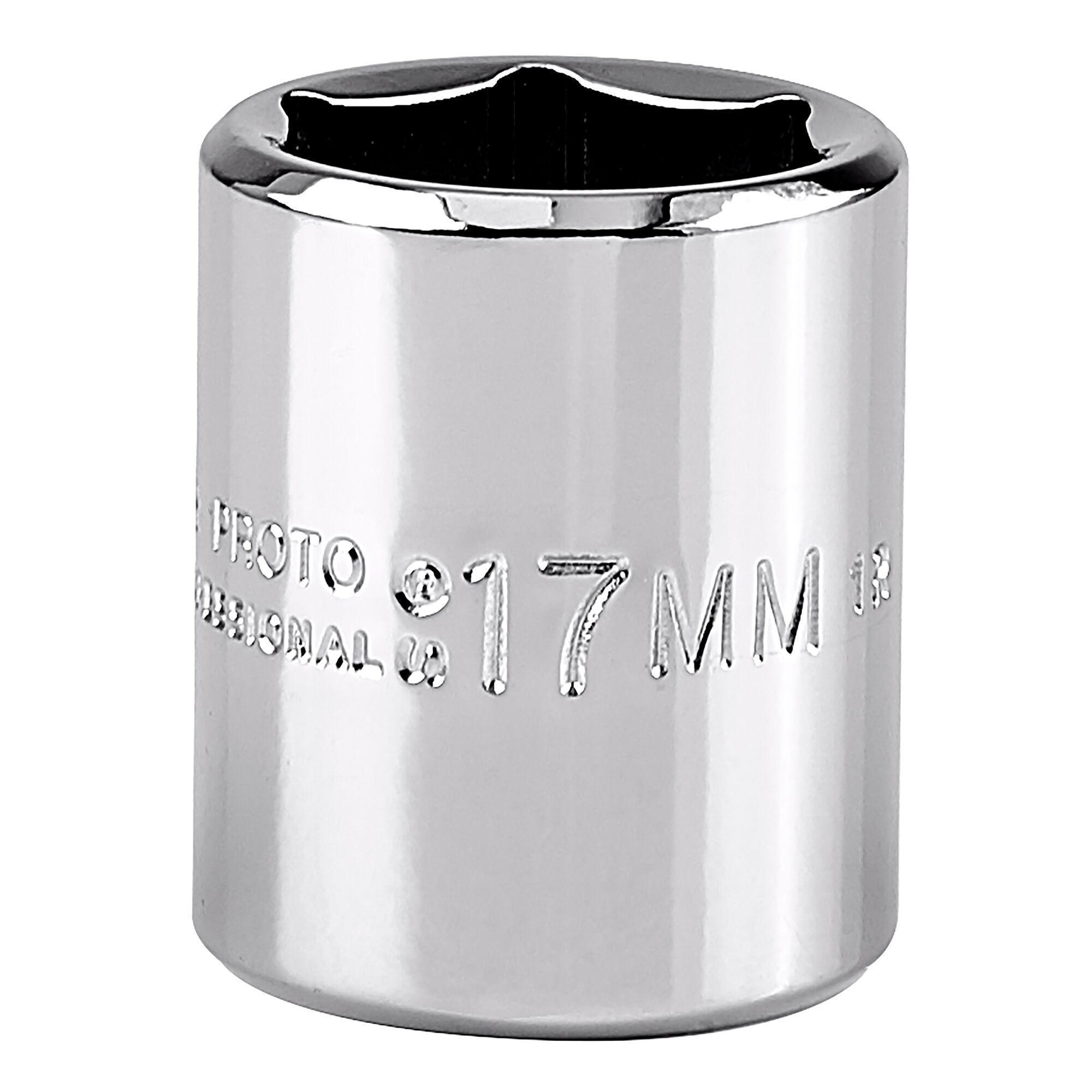 SOCKET STD LG NO METRIC SQ 3/8IN 17MM