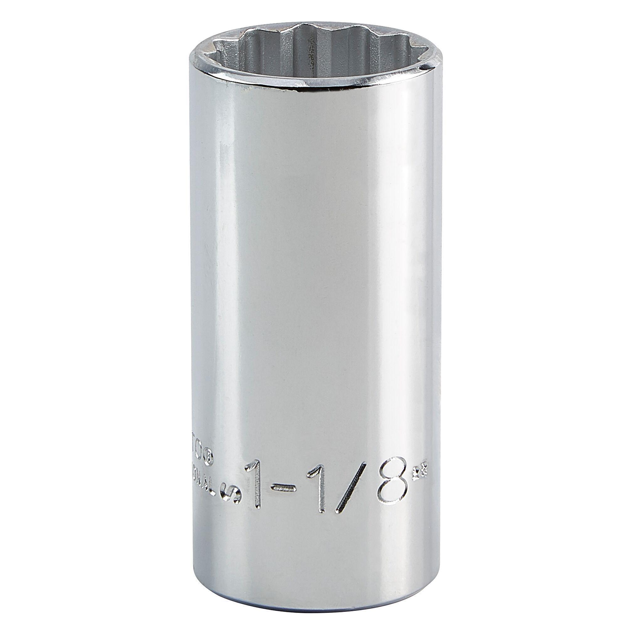 SOCKET DEEP LG NO IMPRL SQ 1/2IN 1-1/8IN