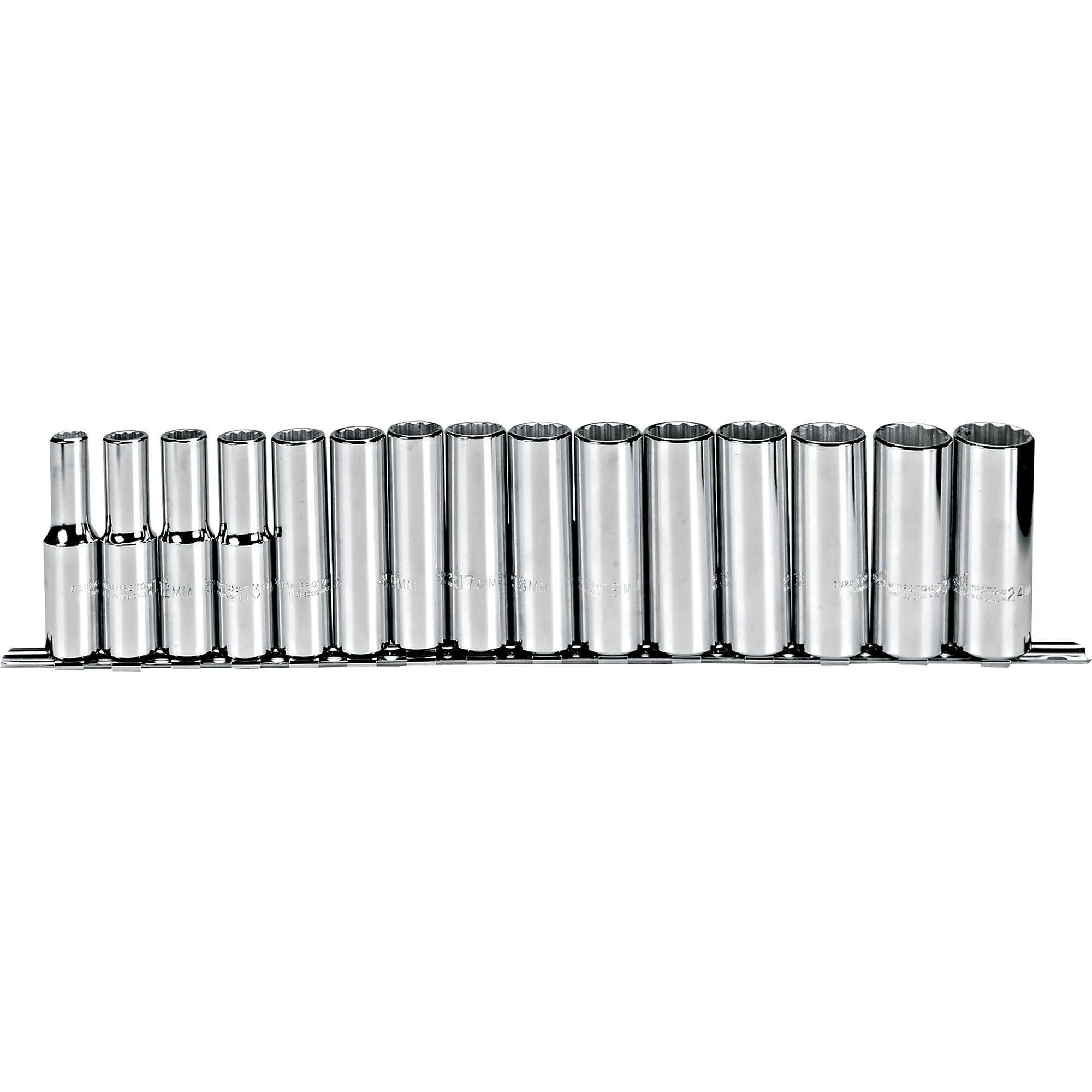 SET SKT METRIC 12 1/2IN 15 10 TO 24MM