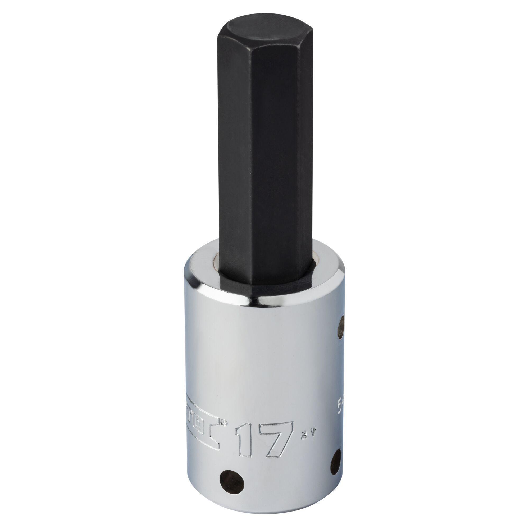 BIT DRVR SKT 1/2IN 17 MM 2 IN YES HEX