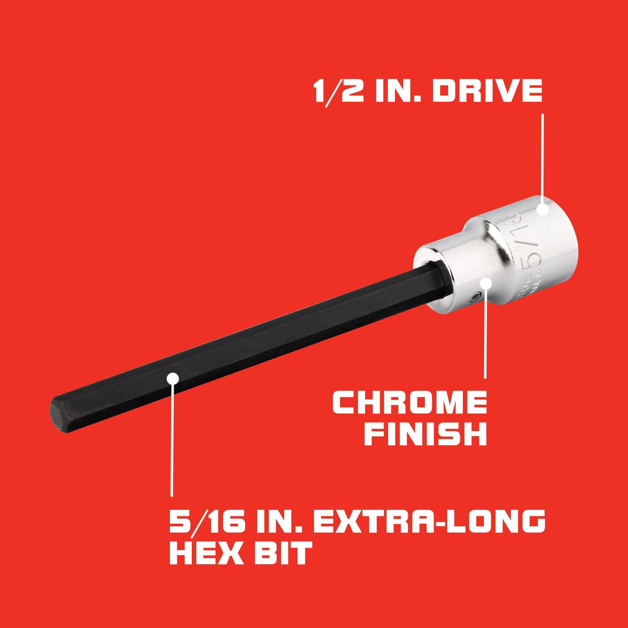 BIT DRVR SKT IMPRL 1/2IN 5/16IN 4-1/8IN