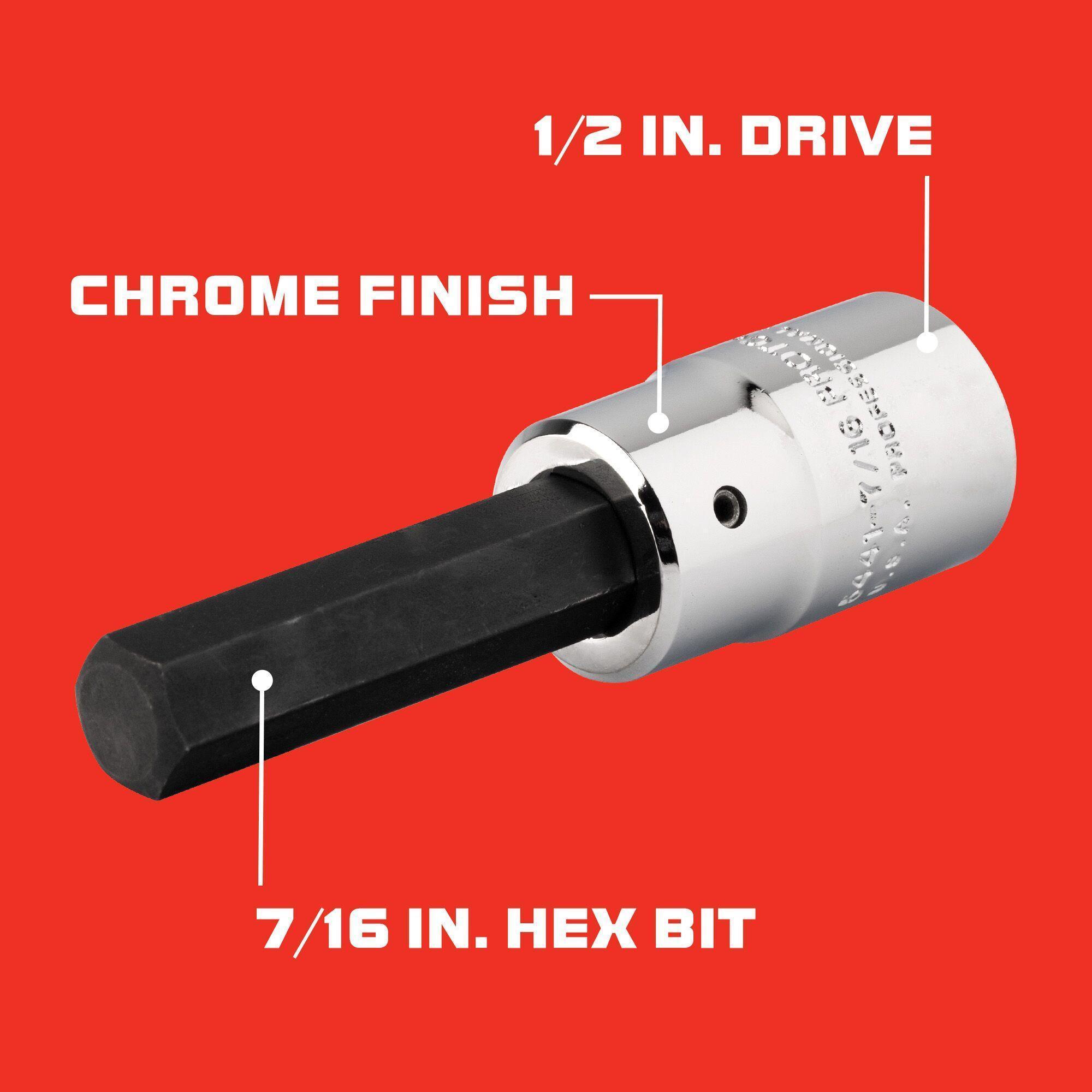 BIT DRVR SKT IMPRL 1/2IN 7/16IN 1-3/4IN