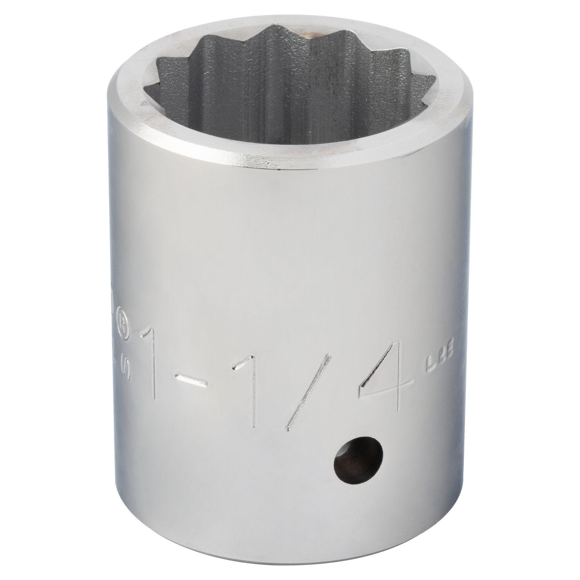 SOCKET STD LG NO IMPRL SQ 1IN 1-1/4IN 12