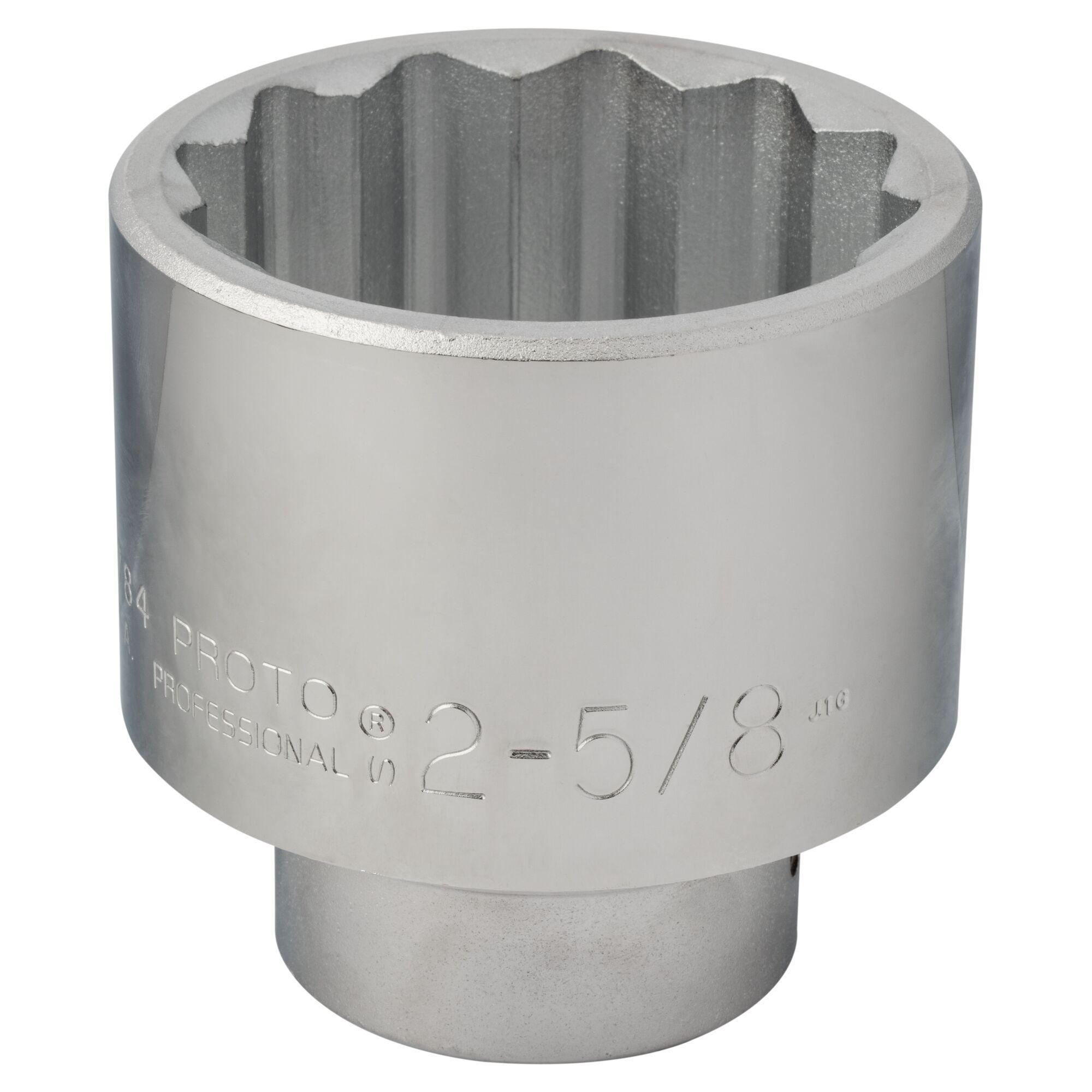 SOCKET STD LG NO IMPRL SQ 1IN 2-5/8IN 12