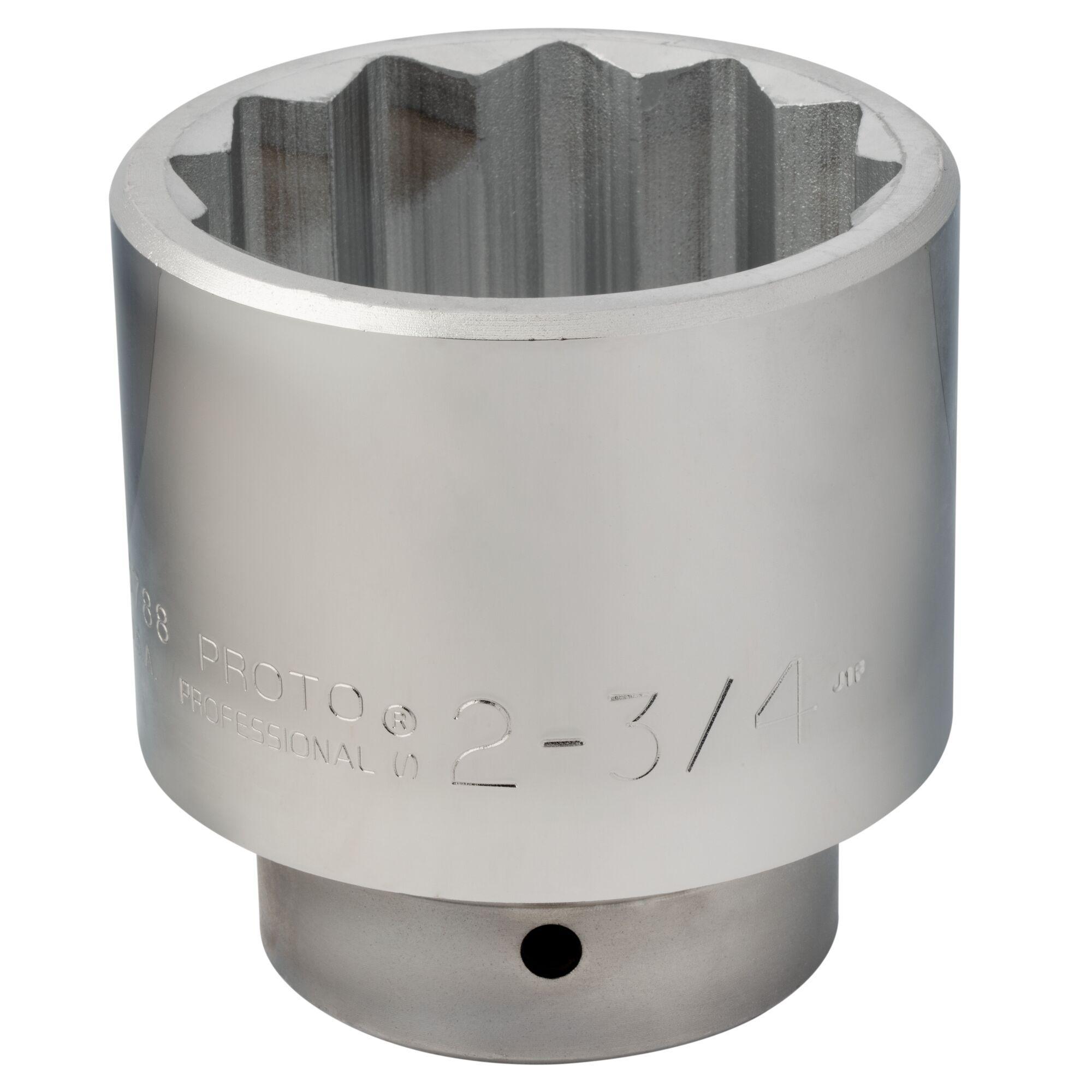 SOCKET STD LG NO IMPRL SQ 1IN 2-3/4IN 12