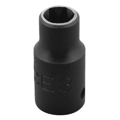 SOCKET YES IMPRL TORX 1/4IN E8 1IN