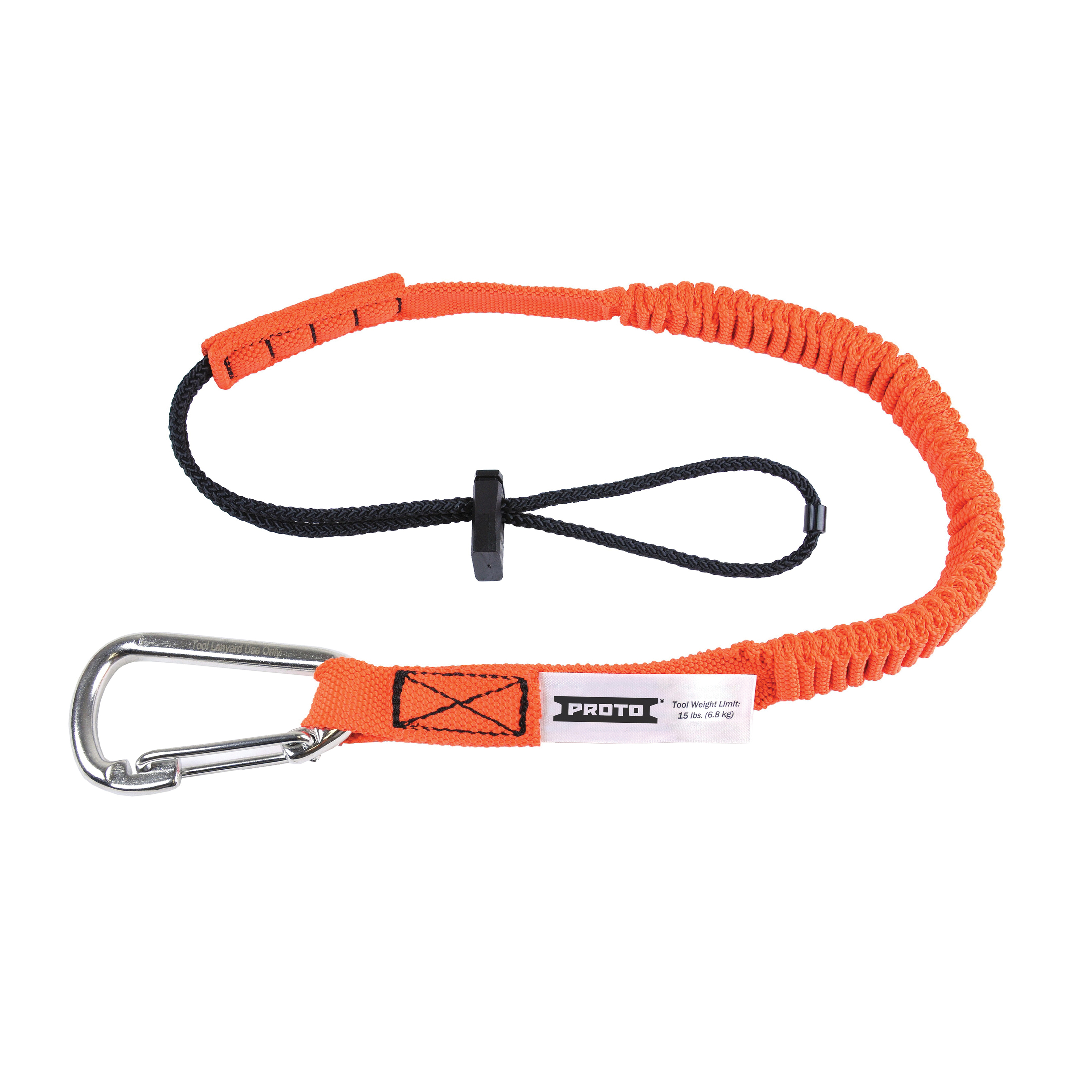 LANYARD TOOL 15LB ELAS NYL L/STL HDW ORN