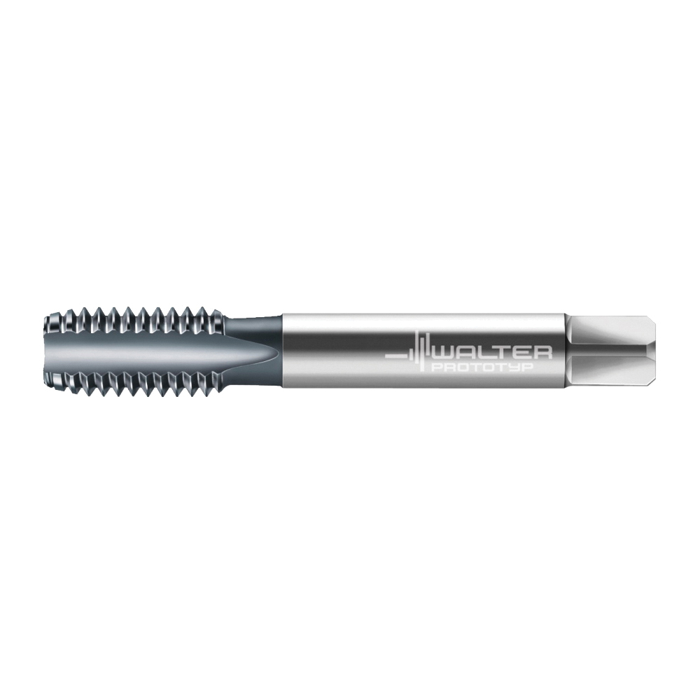 Prototyp 5348346 Paradur® GG A2236406 Form C Straight Flute Machine Tap, Right Hand Cutting, Plug Chamfer, 4 Flutes, NiD, HSS-E