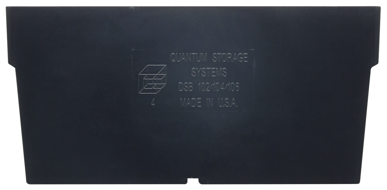 Quantum® DSB104 Bin Divider, 4 in H x 0.25 in W x 5 in D, TPP-40, Black