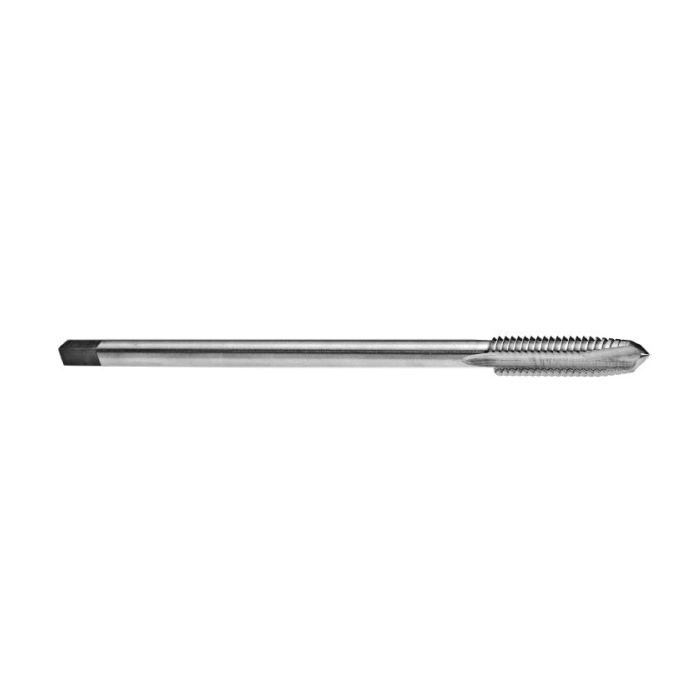R&N 45743 113SP Extension Small Shank Spiral Point Tap, Right Hand Cutting, 3/8-24 Thread, H3 Thread Limit, Plug Chamfer, 3 Flutes, Uncoated, HSS