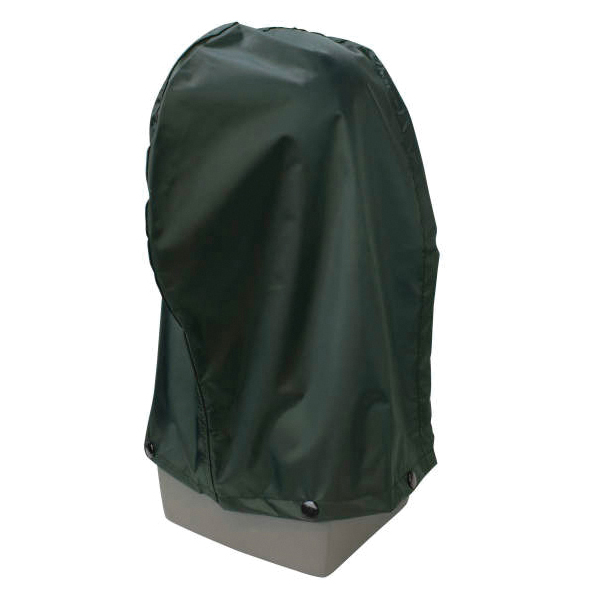 HOOD UNIV GRN NYL/PVC DRAW CORD/SNAP