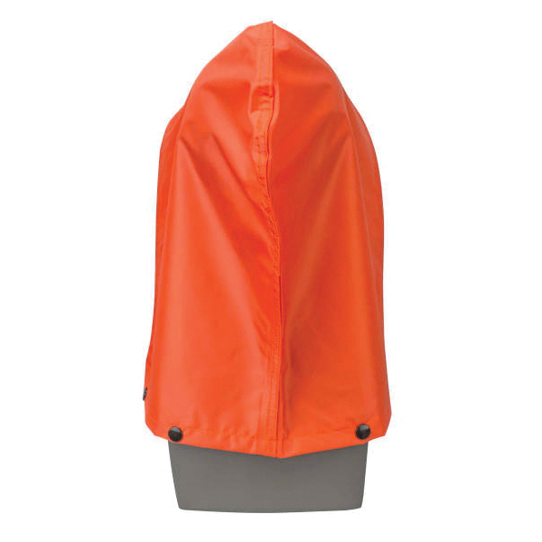 HOOD UNIV ORN NYL/PVC DRAW CORD/SNAP