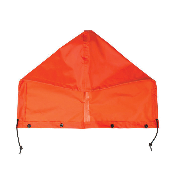 HOOD UNIV ORN NYL/PVC DRAW CORD/SNAP