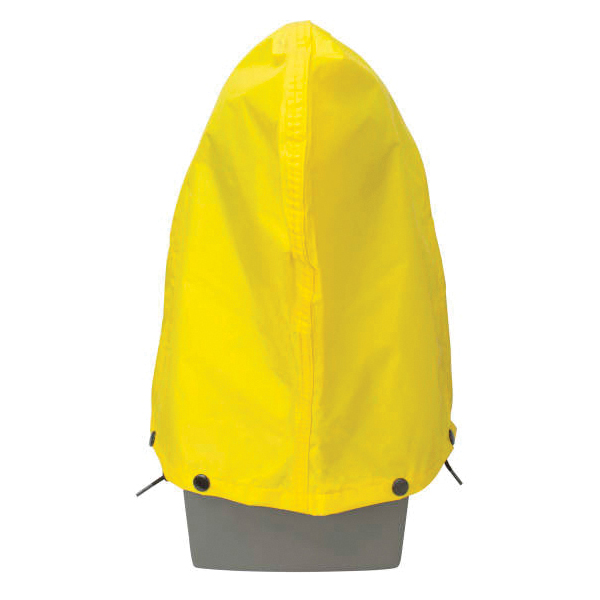 HOOD UNIV SAF YEL NYL/PVC DRAW CORD/SNAP