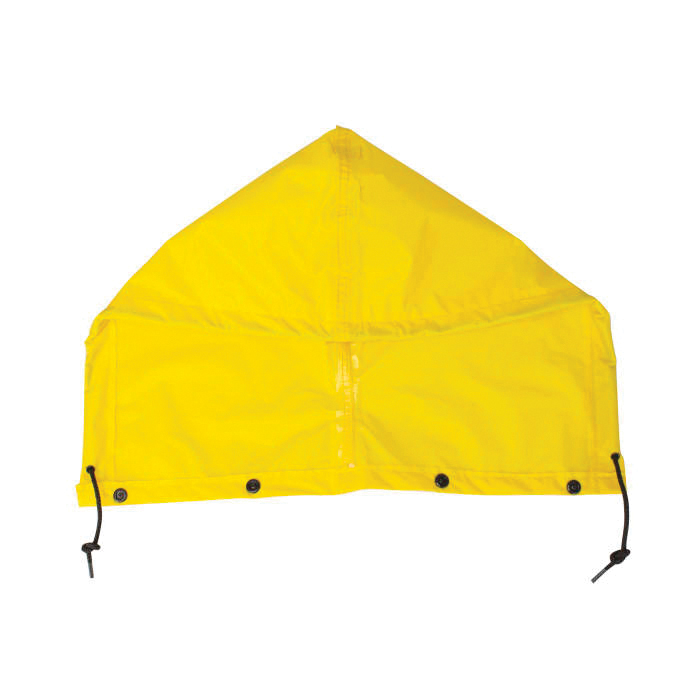 HOOD UNIV SAF YEL NYL/PVC DRAW CORD/SNAP