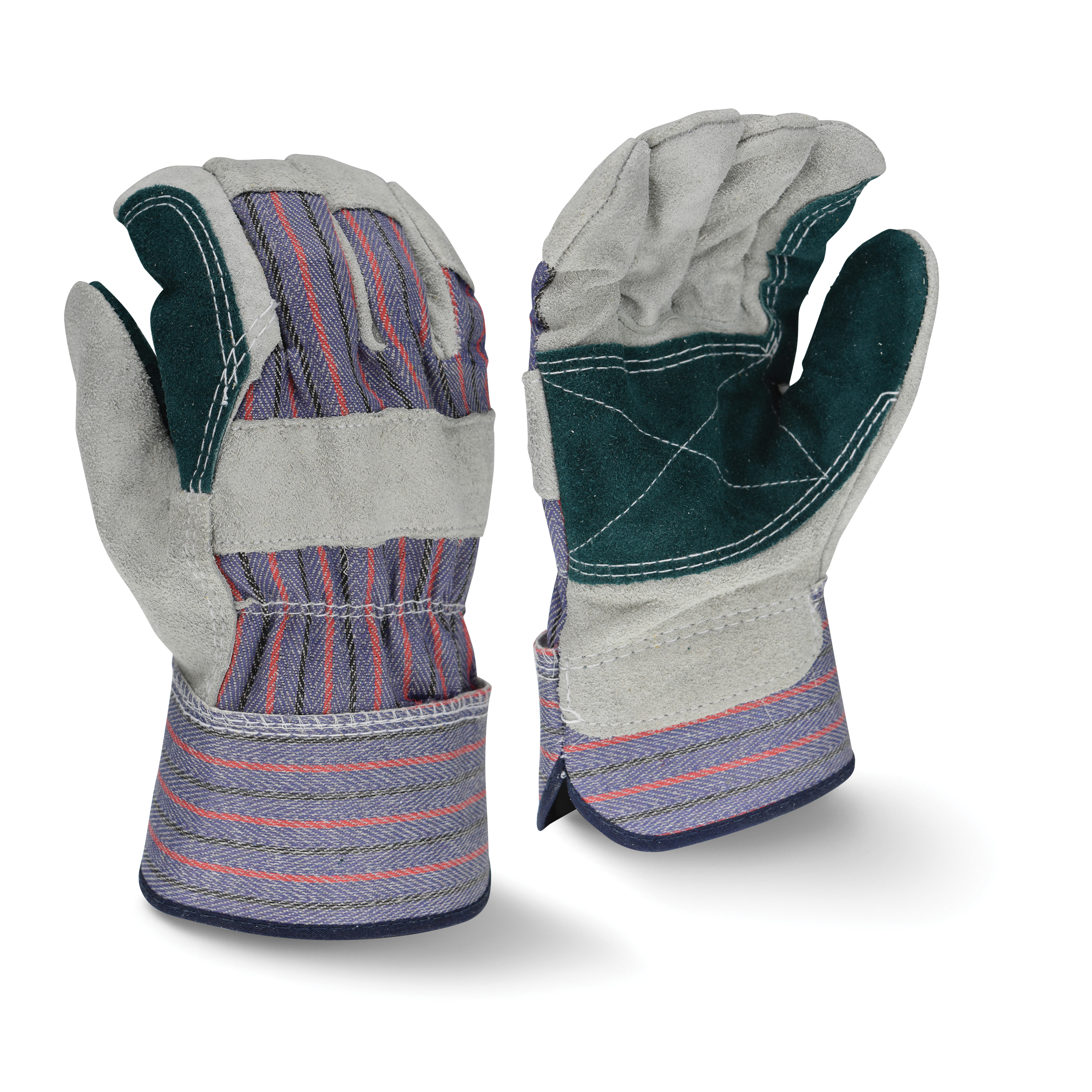 GLOVES PRP GENL DBL PALM L COWHIDE LTHR