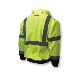 JACKET B BK/HI-VIZ GRN POLYEST 4XL 33IN
