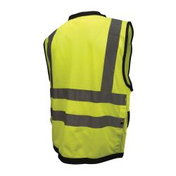 VEST SAF SURVEYOR S HI-VIZ GRN SNAP 9 HD